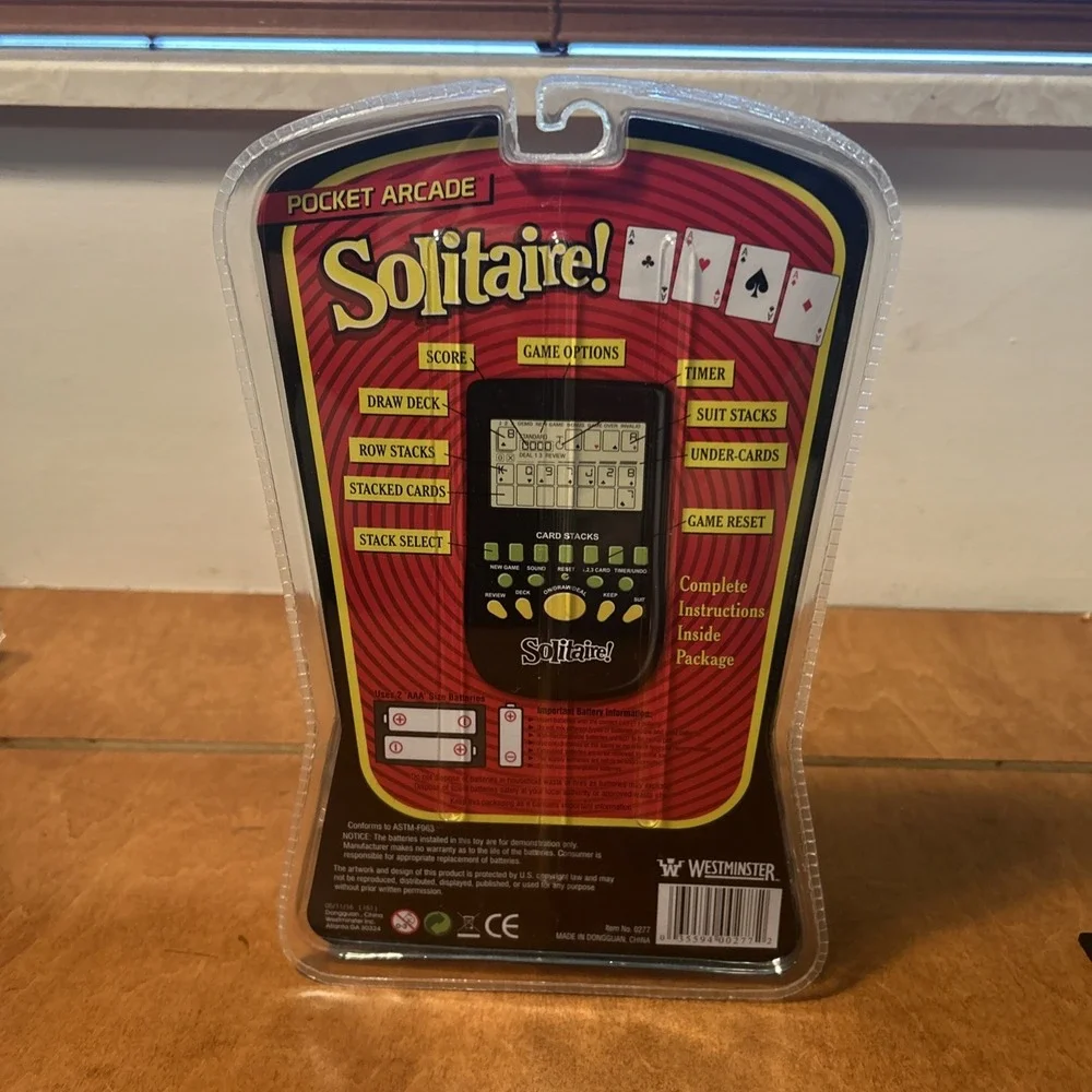 Westminster Pocket Arcade Solitaire Handheld Electronic Game Brand New Sealed B1